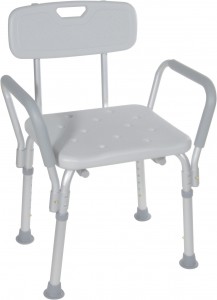 Shower Chair with Back and Removable Padded Arms